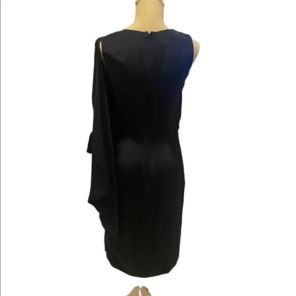 Oscar de la Renta | NWT Navy Blue Silk Sheath Dress Size 4 - Picture 6 of 12